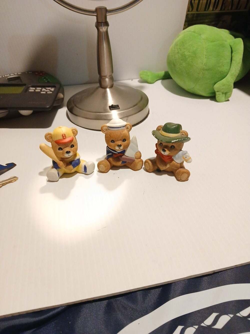 Homco Porcelain Bear Figurines Set of 3 Vintage